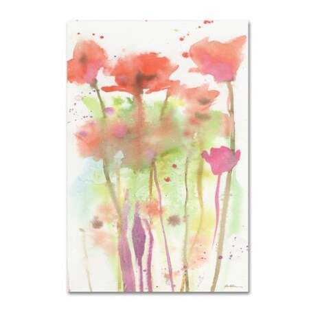 Trademark Fine Art Sheila Golden 'Red Poppy Impressions' Canvas Art, 22x32 SG5735-C2232GG